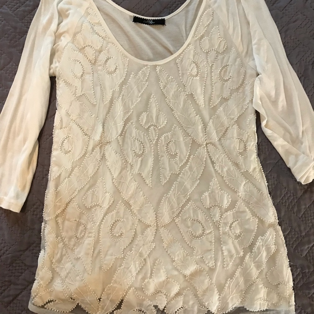 BKE beaded top